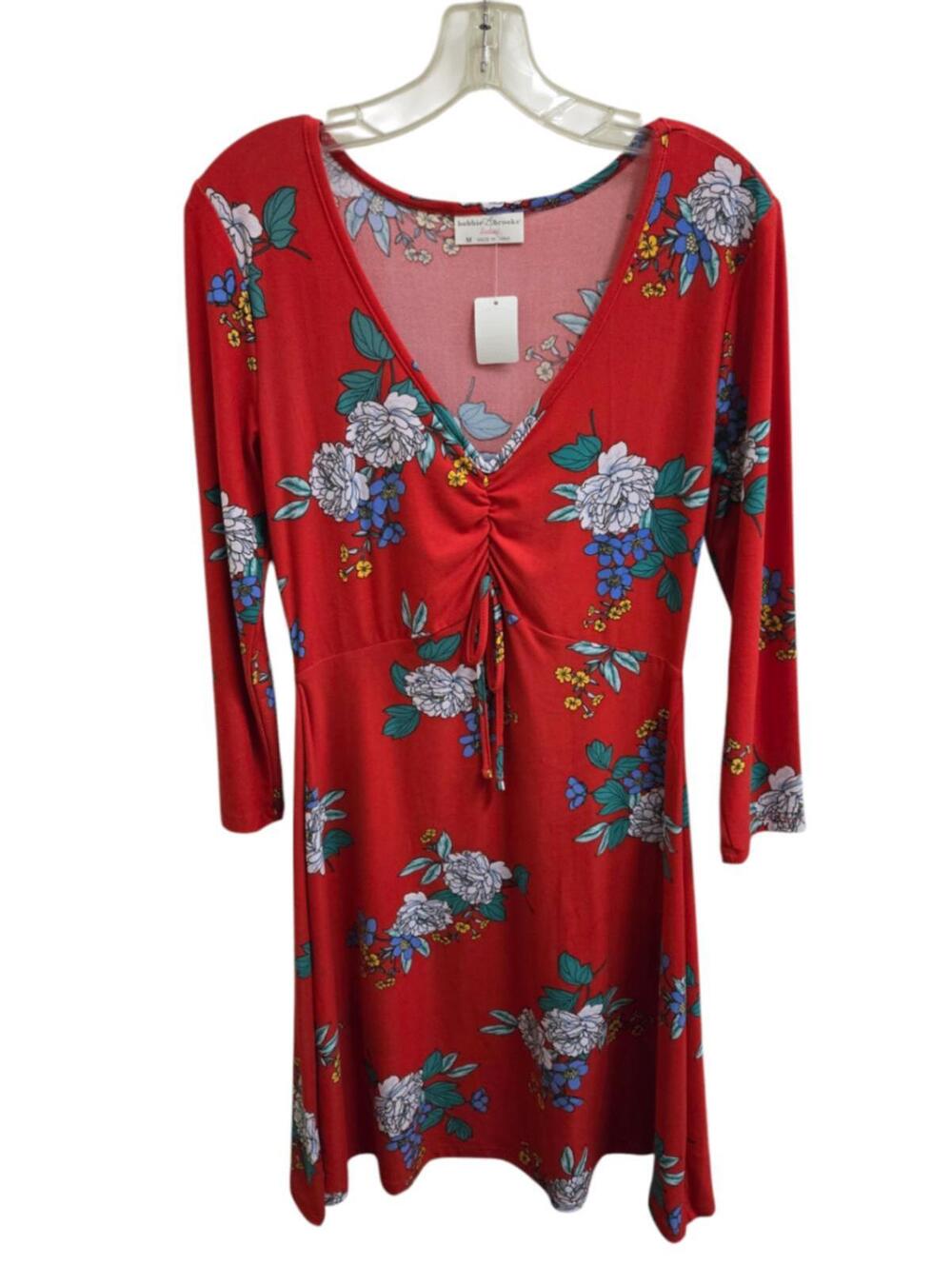 Good M Red floral Bobbie Brooks Dress